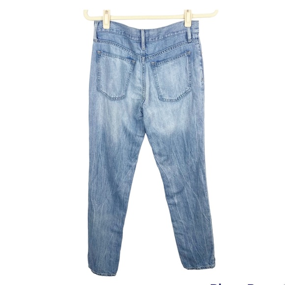 Gap Denim Womens Best Girlfriend Jeans Straight Leg Distressed Size 25 Linen - Picture 2 of 7